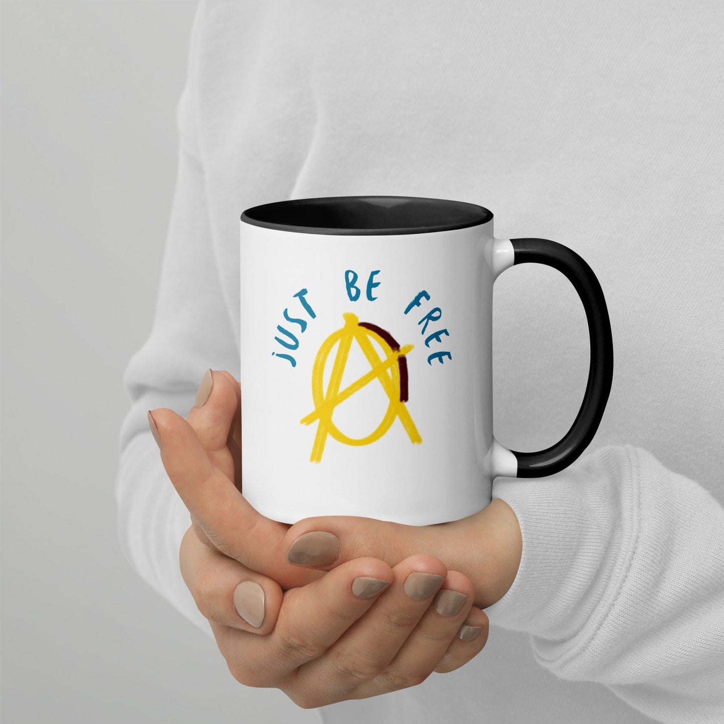 Gold "Just Be Free" Anarchy Mug - AnarchyWear