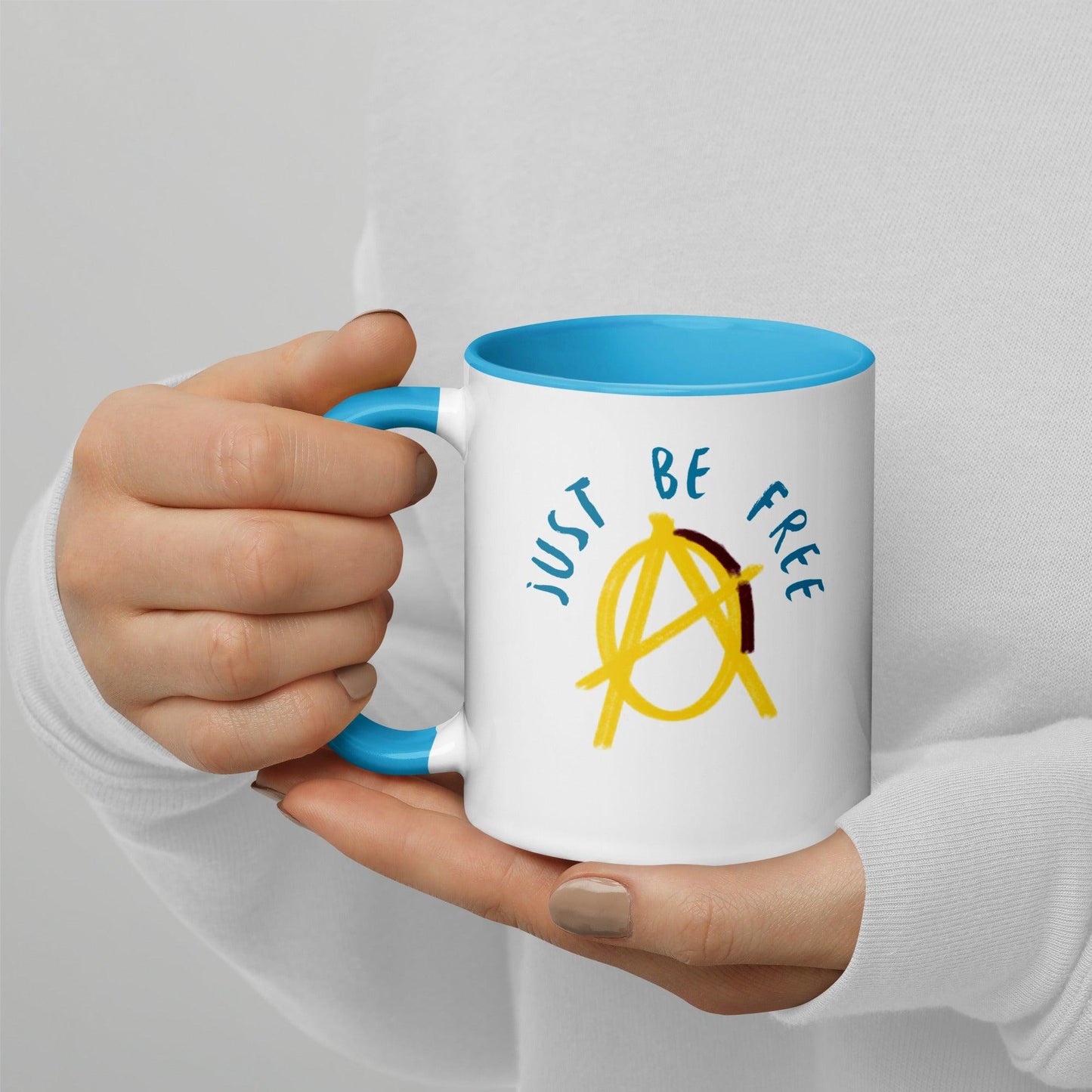 Gold "Just Be Free" Anarchy Mug - AnarchyWear