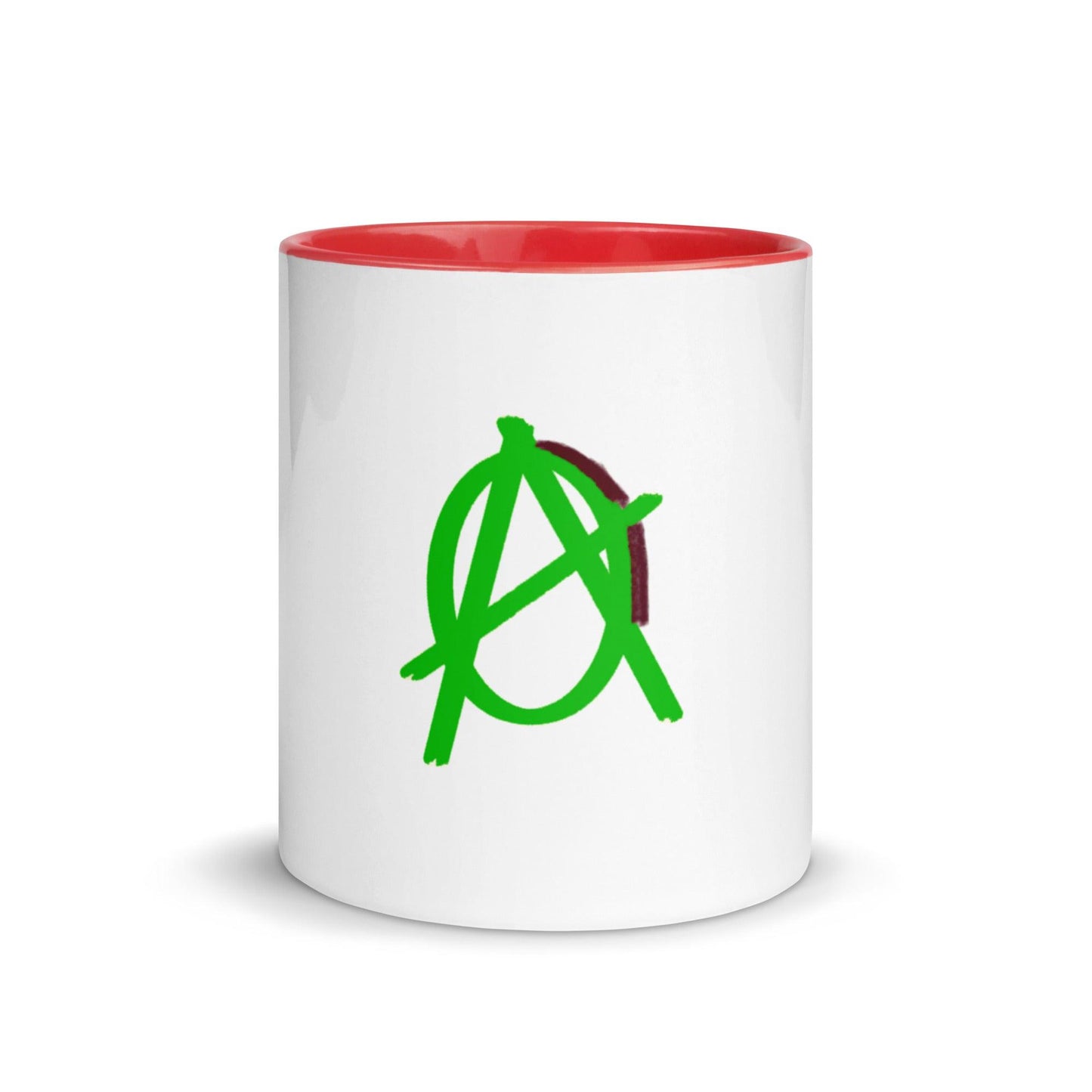 Green Anarchy Mug with Color Inside - AnarchyWear