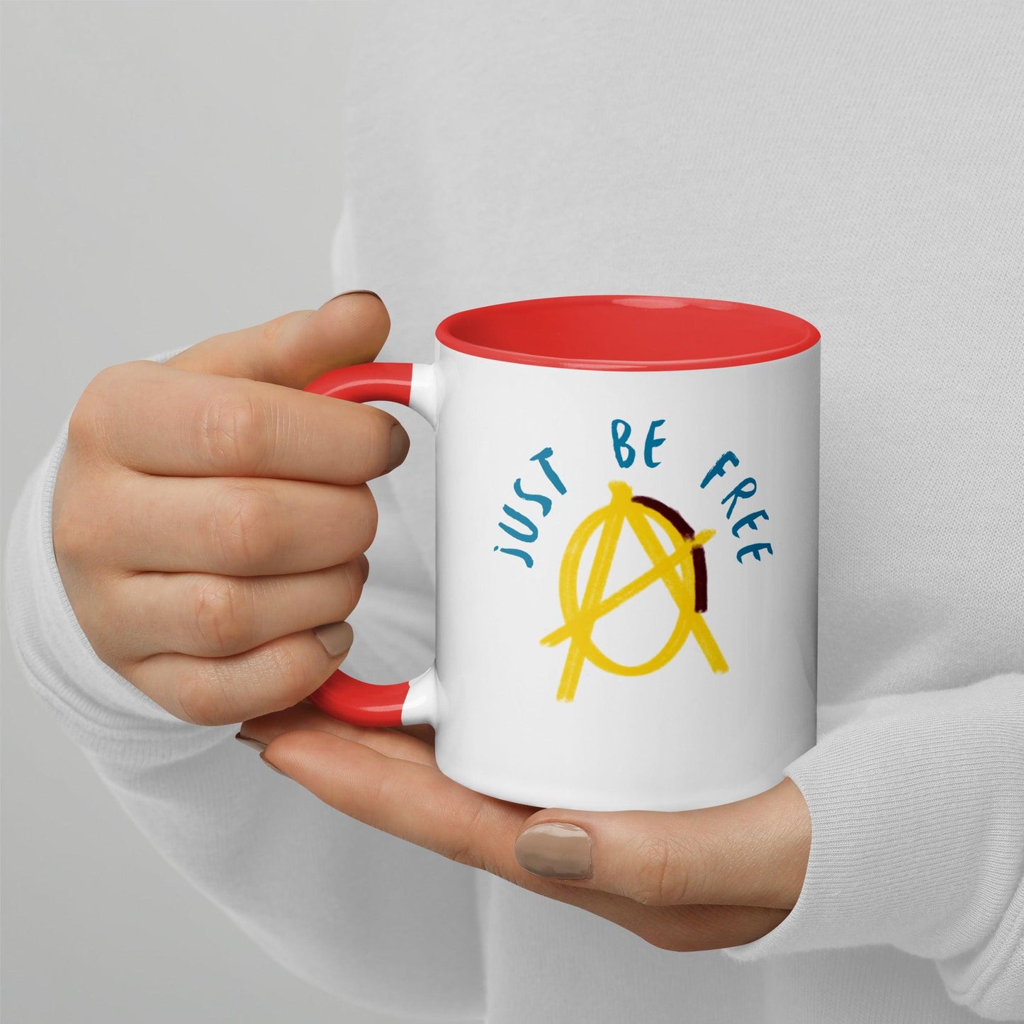 Gold "Just Be Free" Anarchy Mug - AnarchyWear