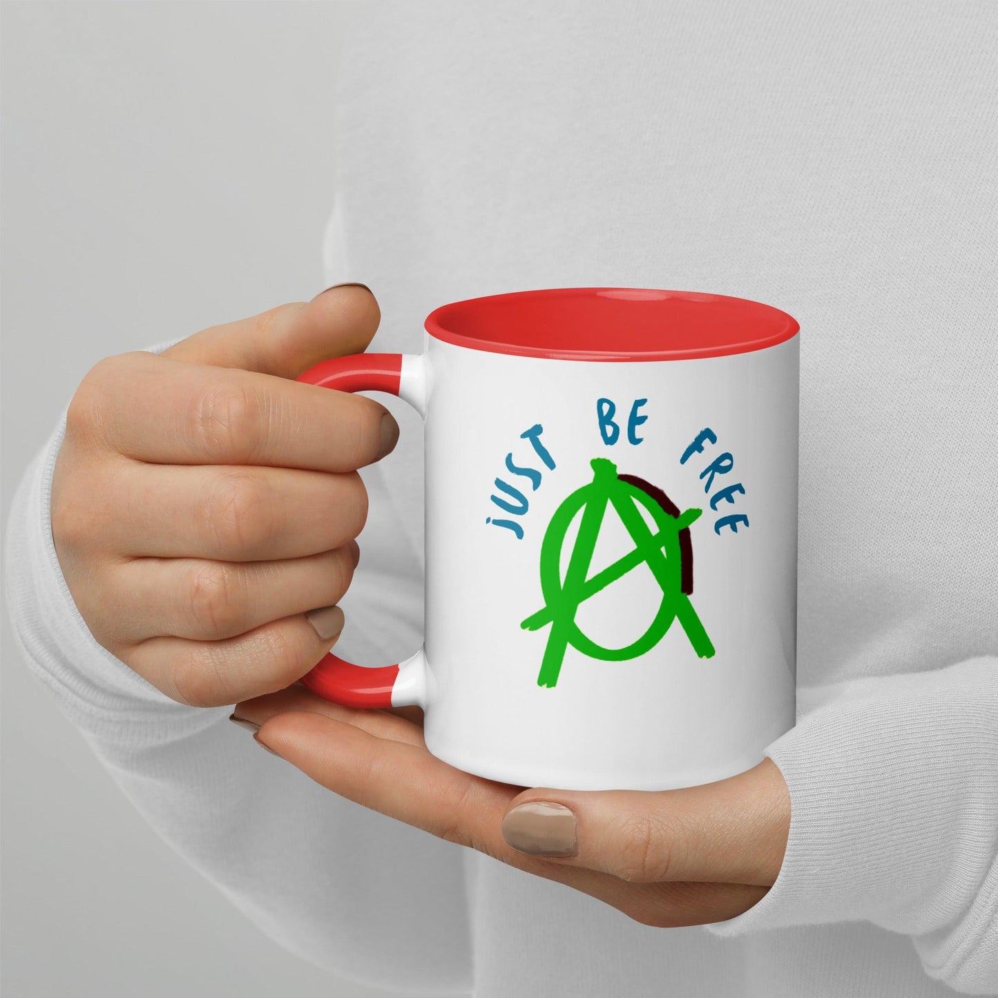 Green "Just Be Free" Anarchy Mug - AnarchyWear