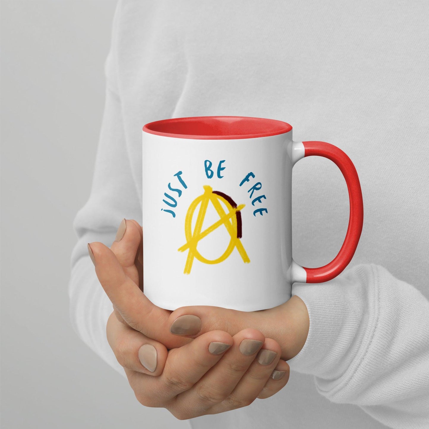 Gold "Just Be Free" Anarchy Mug - AnarchyWear