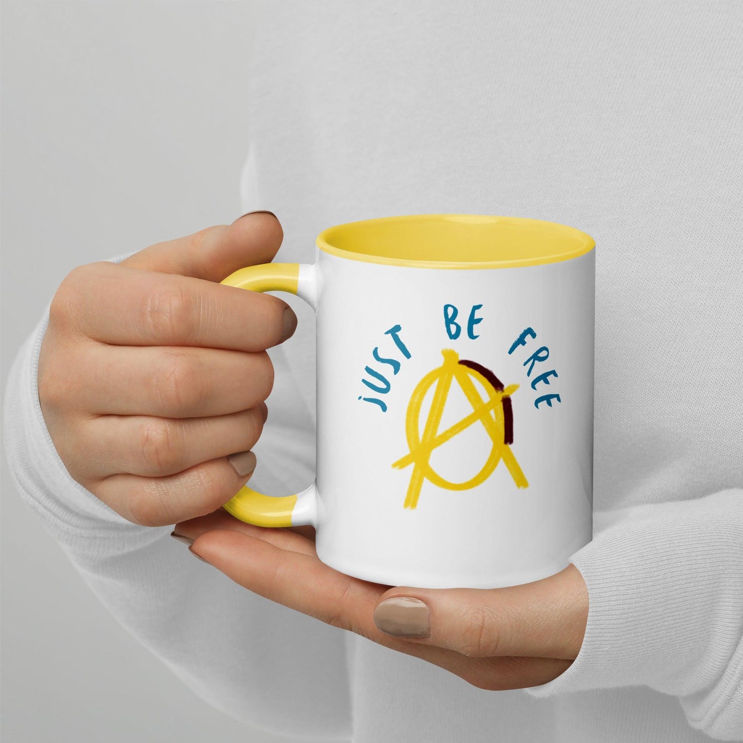 Gold "Just Be Free" Anarchy Mug - AnarchyWear
