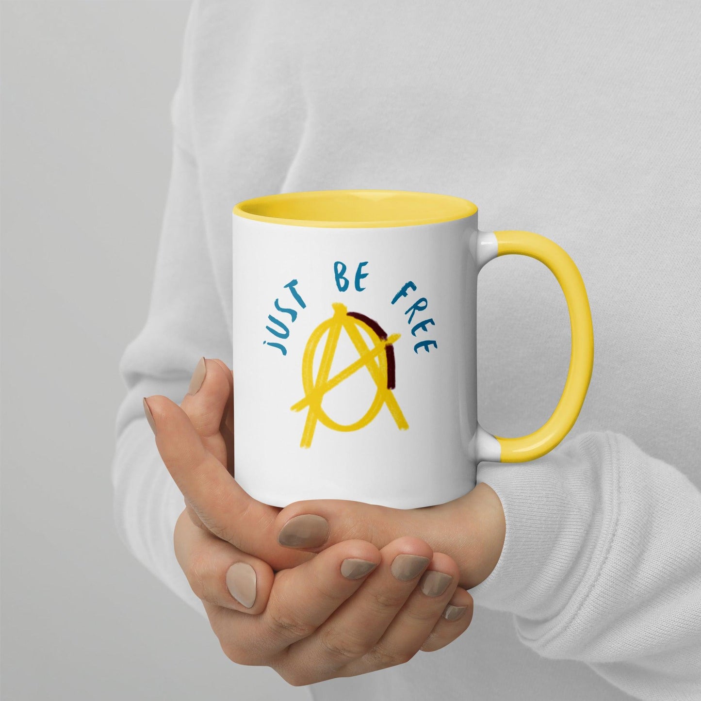 Gold "Just Be Free" Anarchy Mug - AnarchyWear