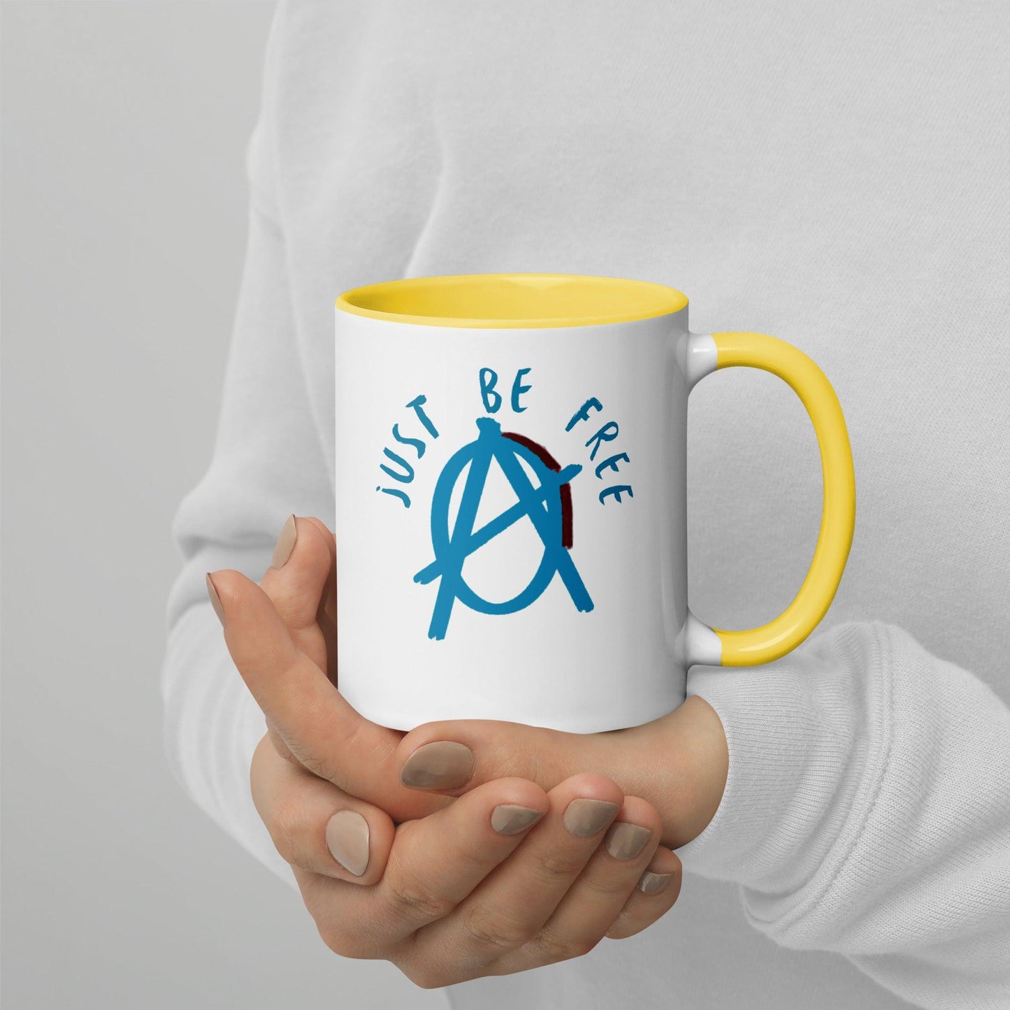 Blue "Just Be Free" Anarchy Mug - AnarchyWear