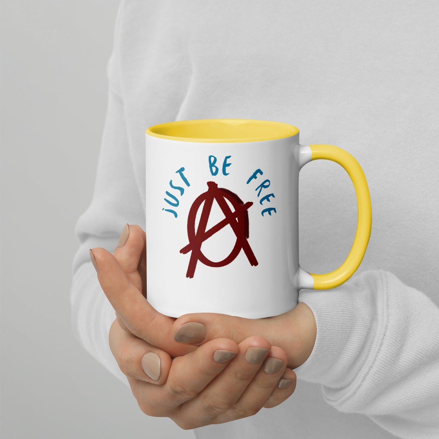 Red "Just Be Free" Anarchy Mug - AnarchyWear