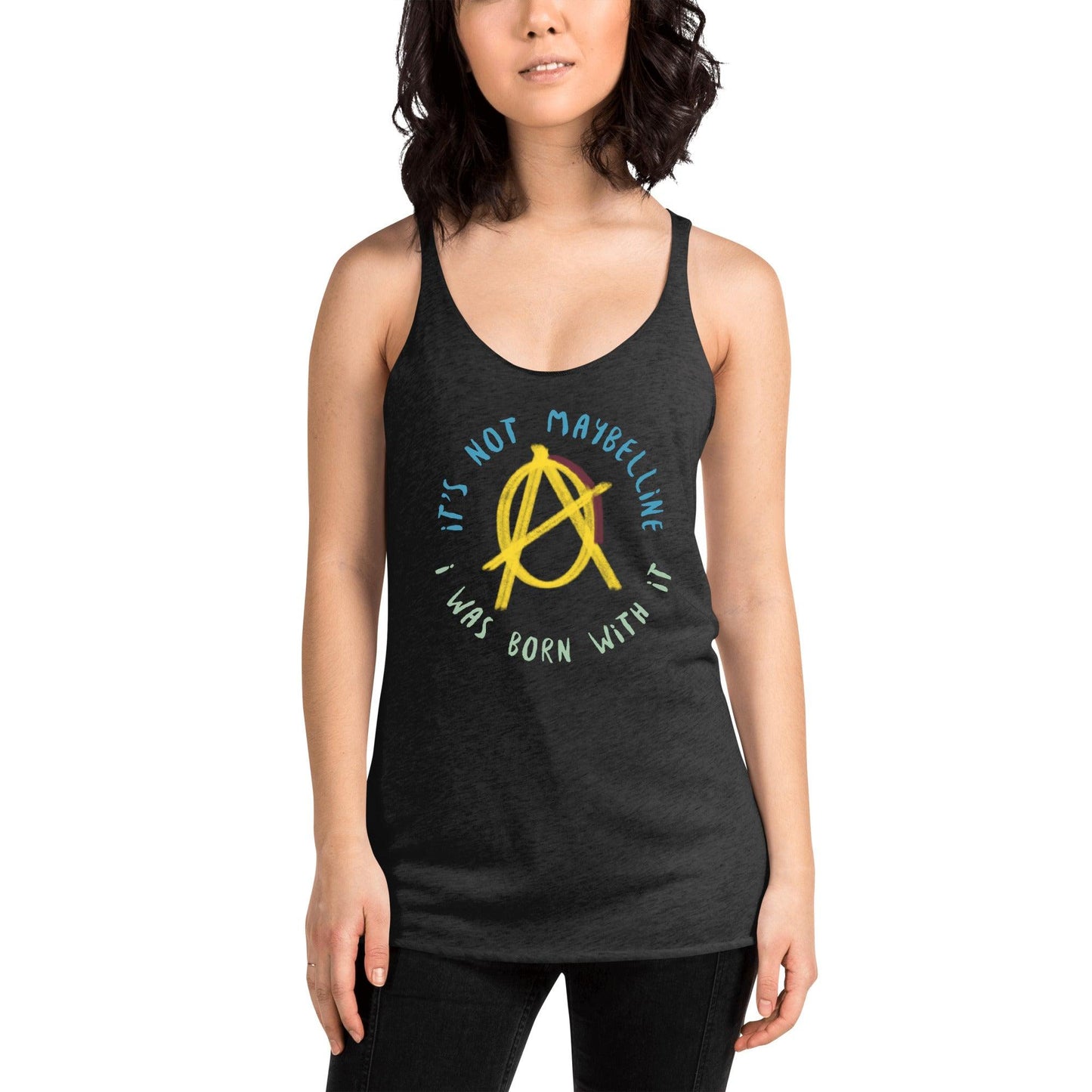Anarchy Wear Women's "It's Not Maybelline" Women's Racerback Tank - AnarchyWear