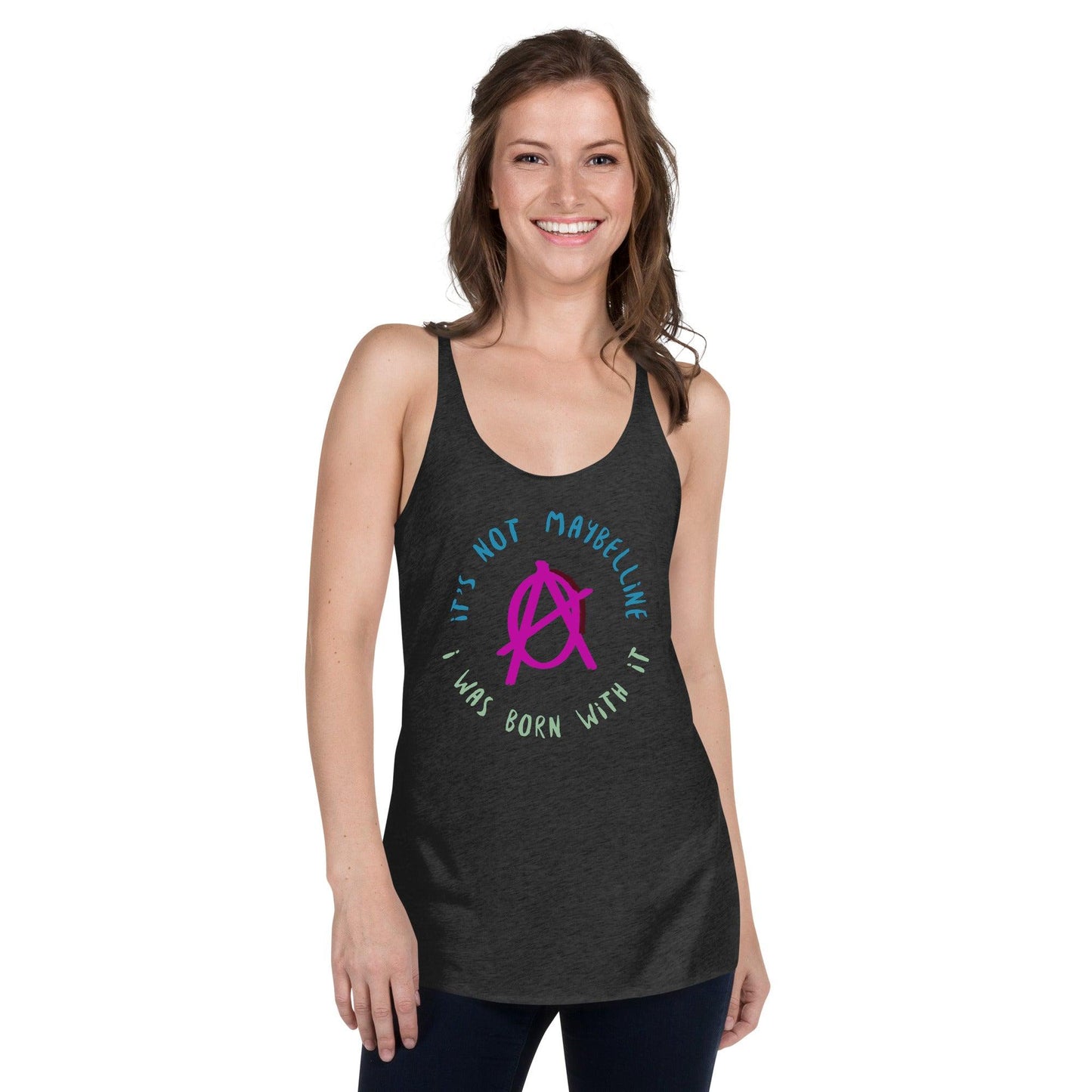 Anarchy Wear Women's "It's Not Maybelline" Pink Women's Racerback Tank - AnarchyWear