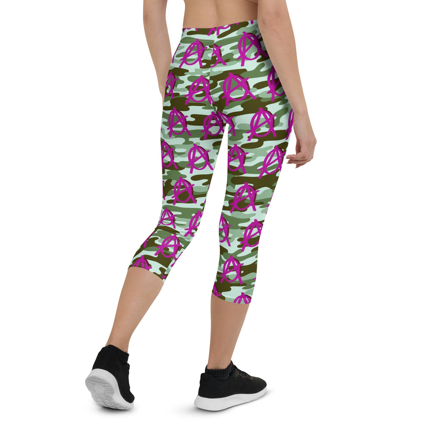 Anarchy Wear Pink Camo Capri Leggings