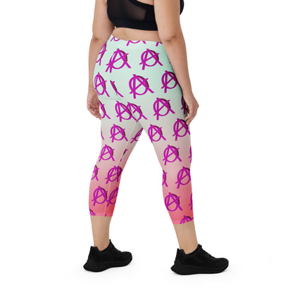 Anarchy Wear Faded Pink Capri Leggings