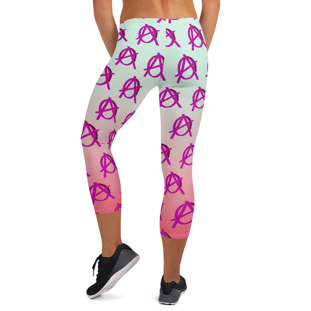 Anarchy Wear Faded Pink Capri Leggings