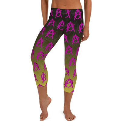 Anarchy Wear Faded Gold w/ Pink Capri Leggings