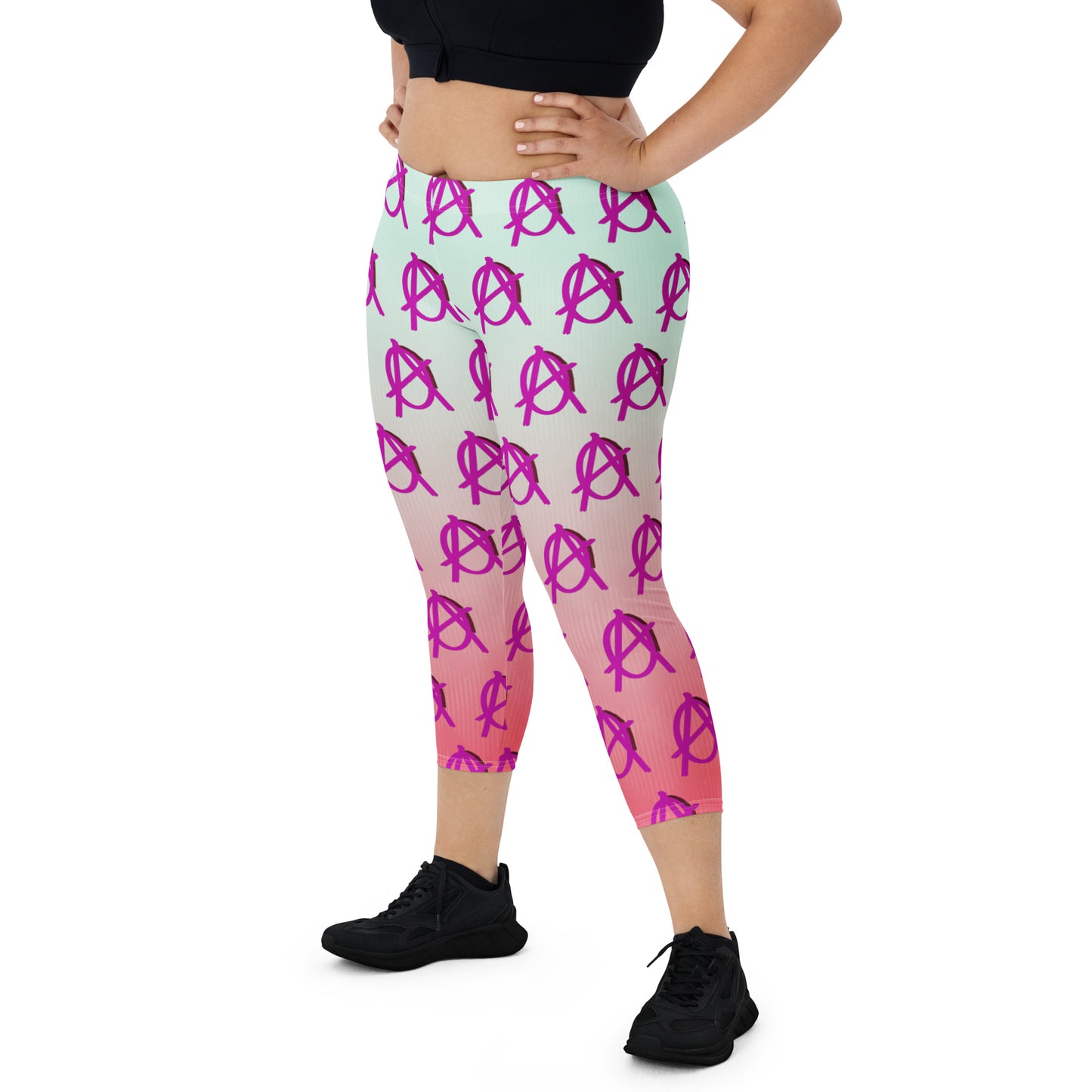 Anarchy Wear Faded Pink Capri Leggings