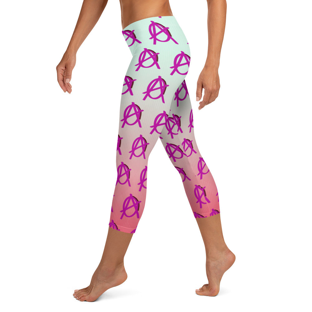 Anarchy Wear Faded Pink Capri Leggings