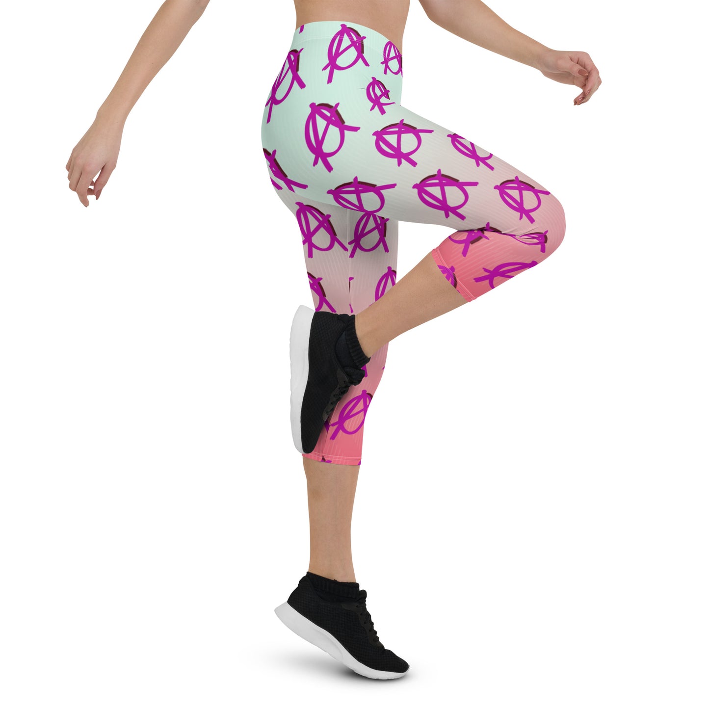 Anarchy Wear Faded Pink Capri Leggings