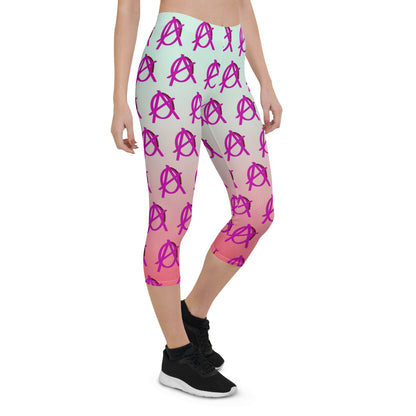 Anarchy Wear Faded Pink Capri Leggings