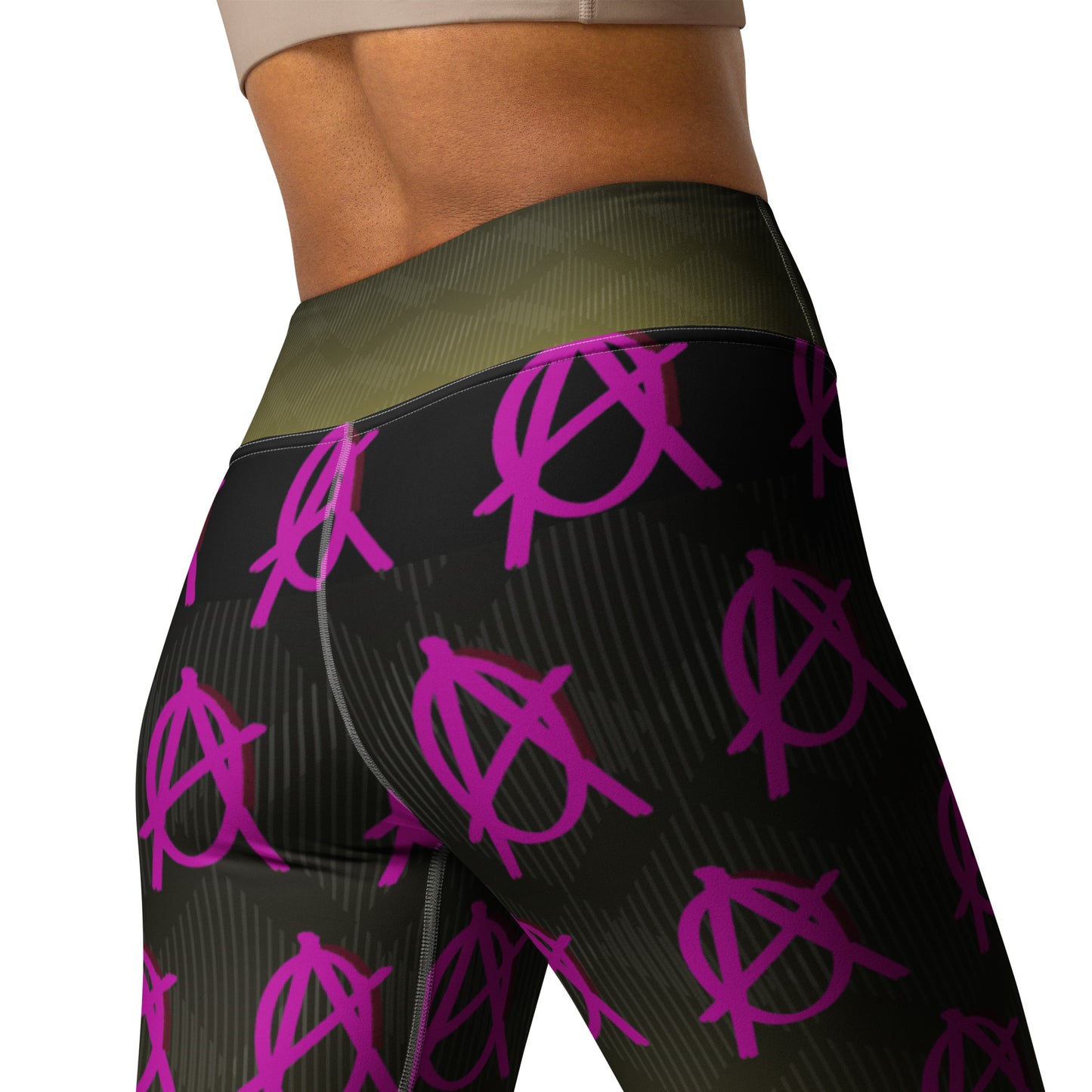 Anarchy Wear Faded Gold w/ Pink Yoga Leggings