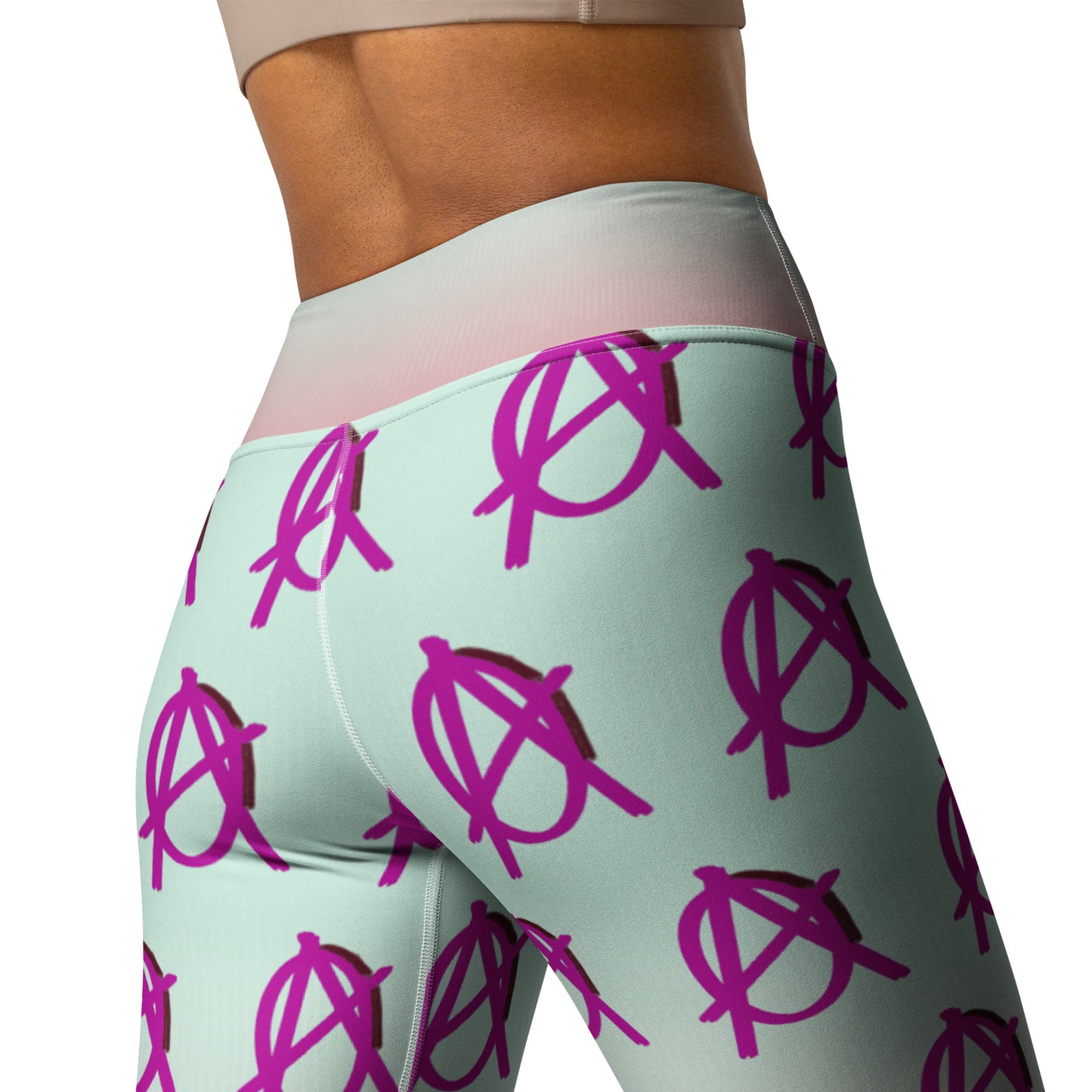 Anarchy Wear Faded Pink Yoga Leggings