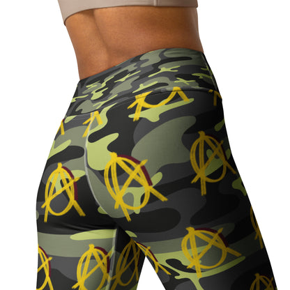 Anarchy Wear Gold on Camo Yoga Leggings