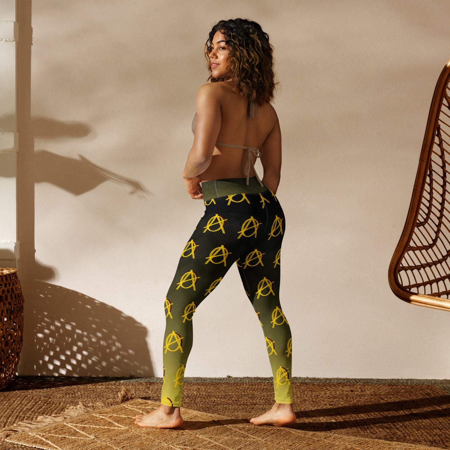 Anarchy Wear Faded Gold Yoga Leggings