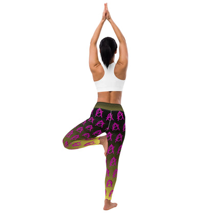 Anarchy Wear Faded Gold w/ Pink Yoga Leggings