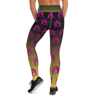 Anarchy Wear Faded Gold w/ Pink Yoga Leggings