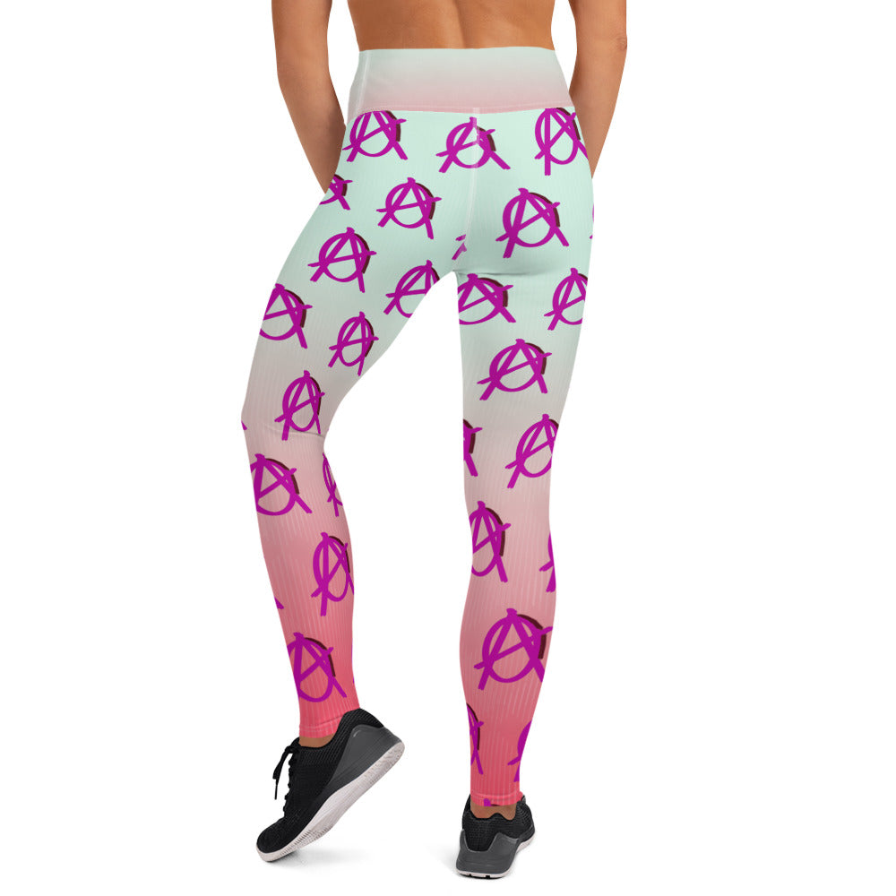 Anarchy Wear Faded Pink Yoga Leggings