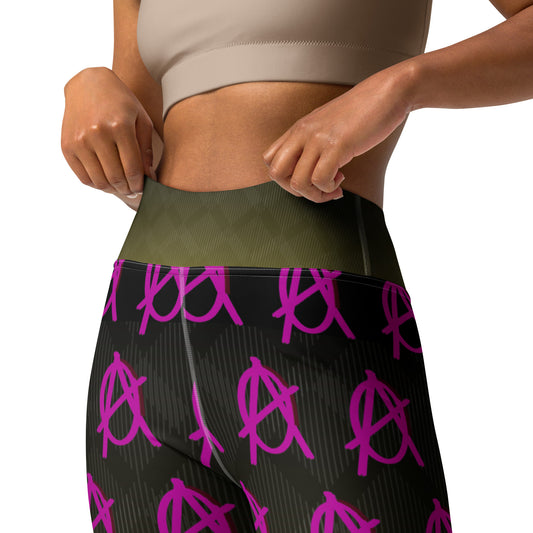 Anarchy Wear Faded Gold w/ Pink Yoga Leggings