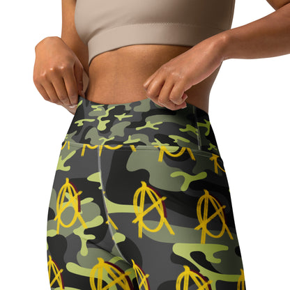 Anarchy Wear Gold on Camo Yoga Leggings