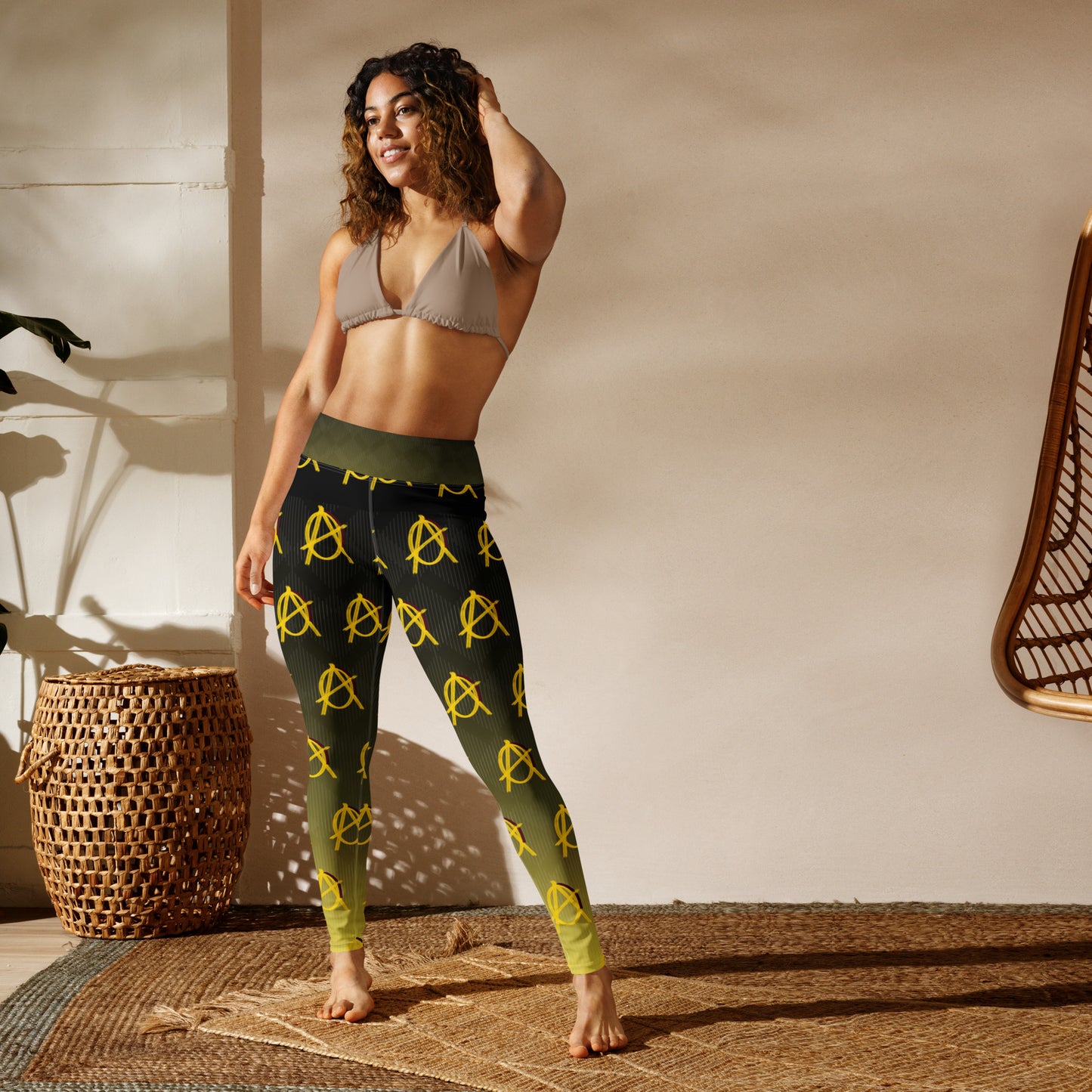 Anarchy Wear Faded Gold Yoga Leggings