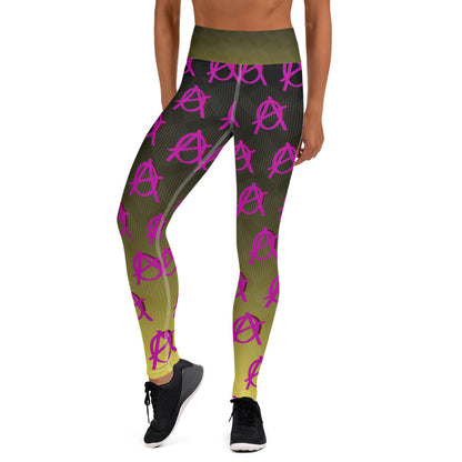 Anarchy Wear Faded Gold w/ Pink Yoga Leggings