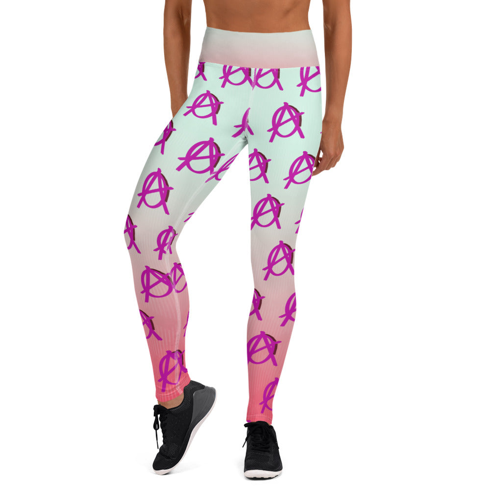 Anarchy Wear Faded Pink Yoga Leggings