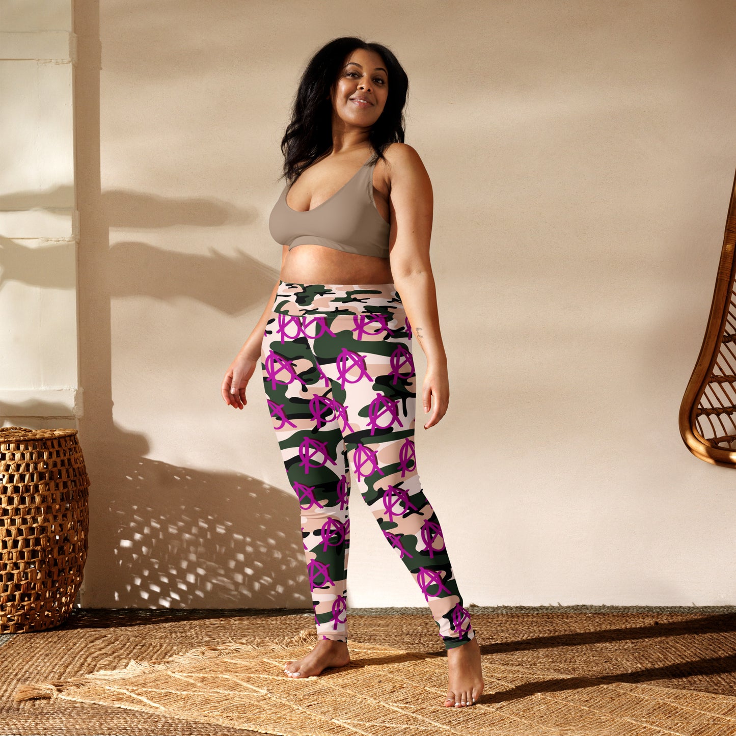 Anarchy Wear Pink Camo Yoga Leggings