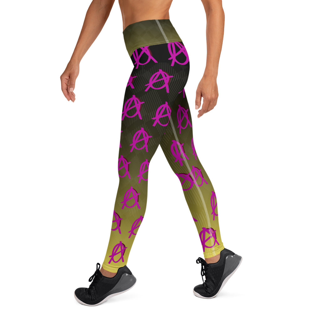 Anarchy Wear Faded Gold w/ Pink Yoga Leggings