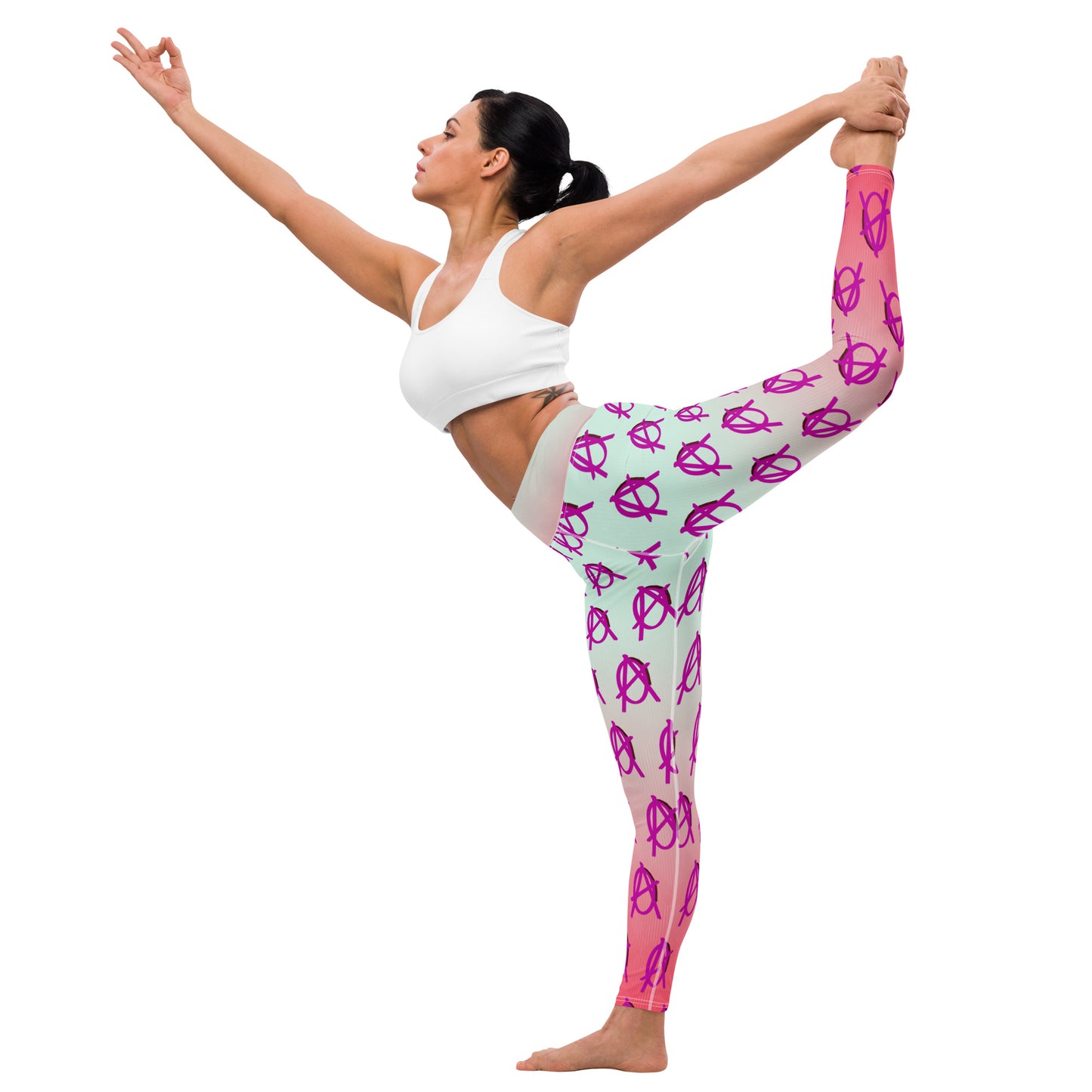 Anarchy Wear Faded Pink Yoga Leggings