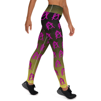 Anarchy Wear Faded Gold w/ Pink Yoga Leggings