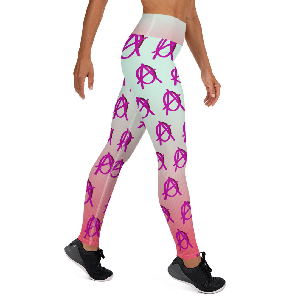 Anarchy Wear Faded Pink Yoga Leggings