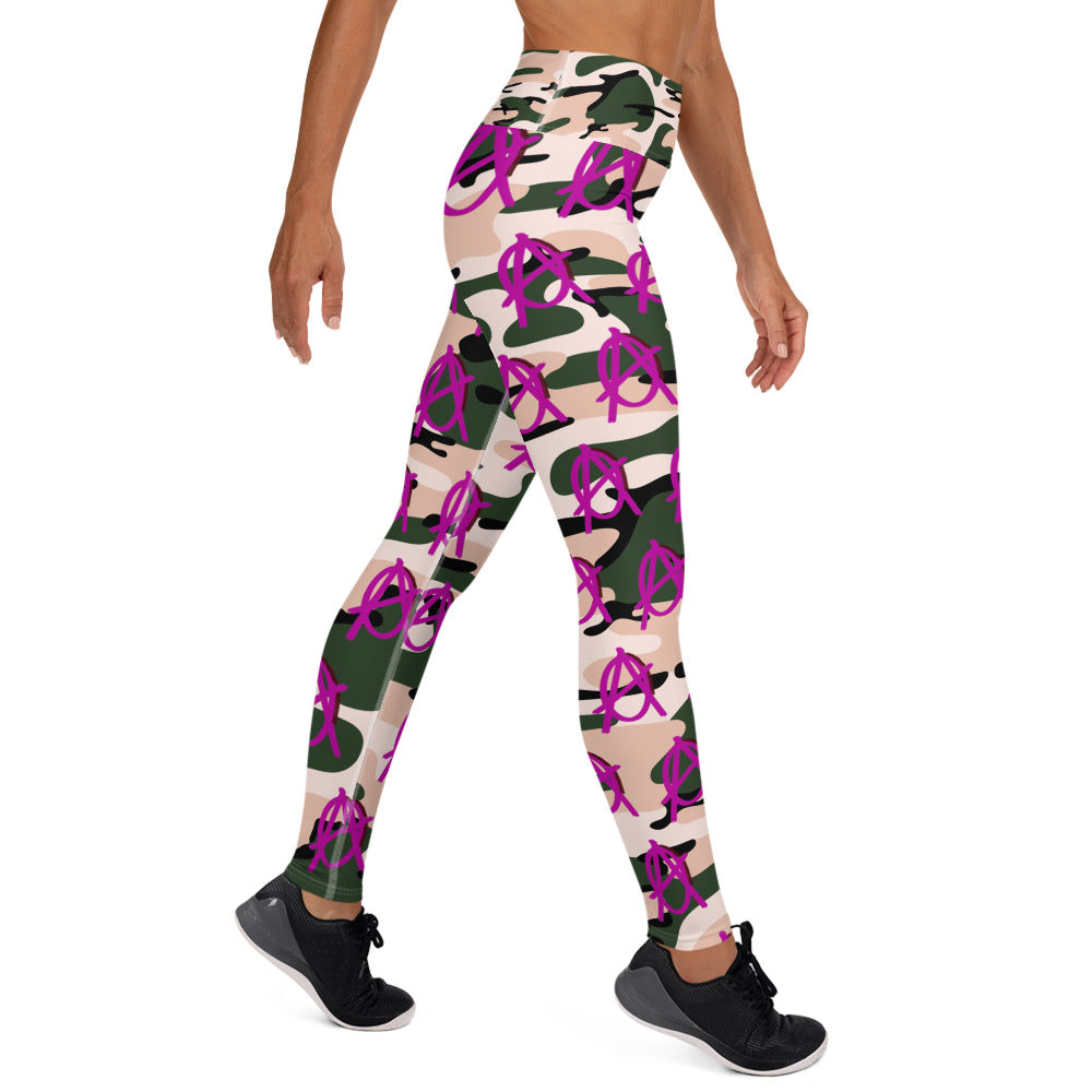 Anarchy Wear Pink Camo Yoga Leggings