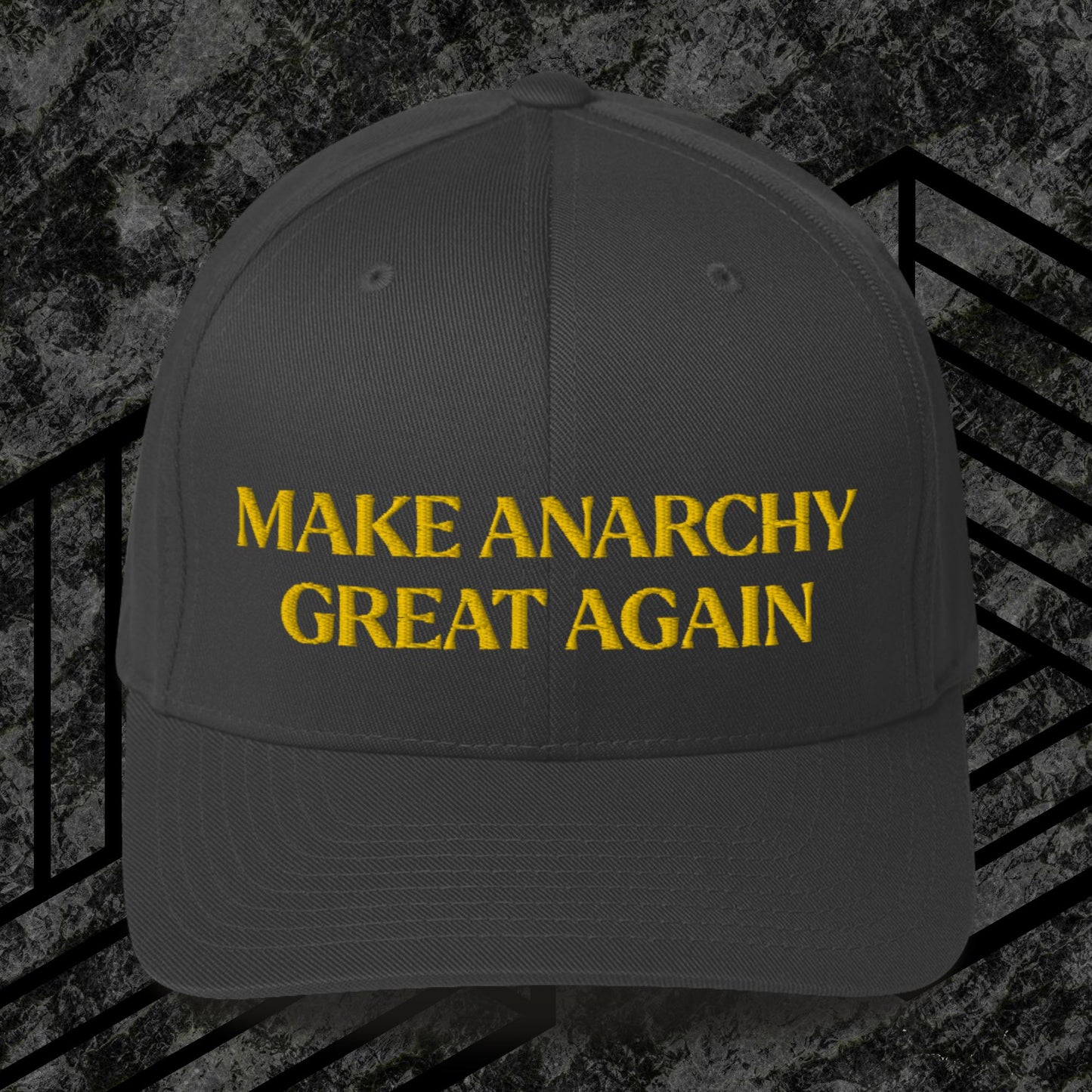 Anarchy Wear "MAGA" Gold Structured Twill Cap