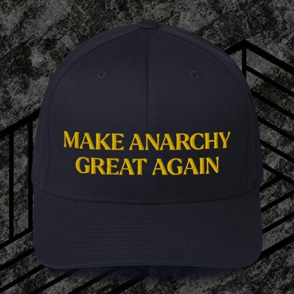 Anarchy Wear "MAGA" Gold Structured Twill Cap