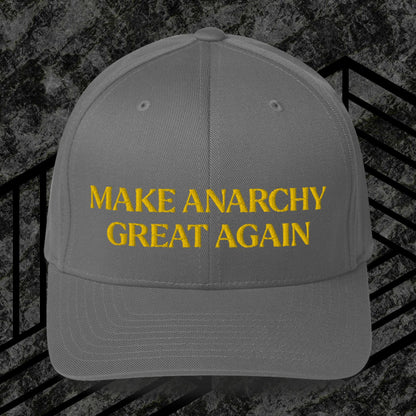 Anarchy Wear "MAGA" Gold Structured Twill Cap