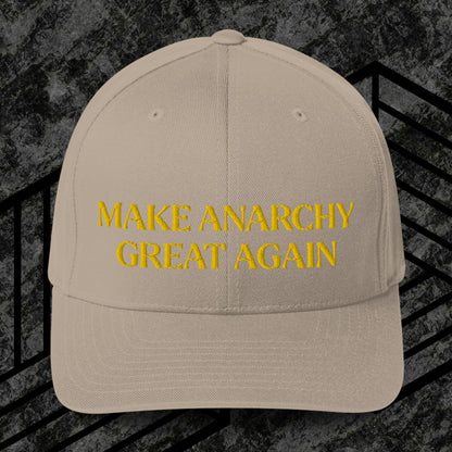 Anarchy Wear "MAGA" Gold Structured Twill Cap