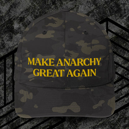 Anarchy Wear "MAGA" Gold Structured Twill Cap