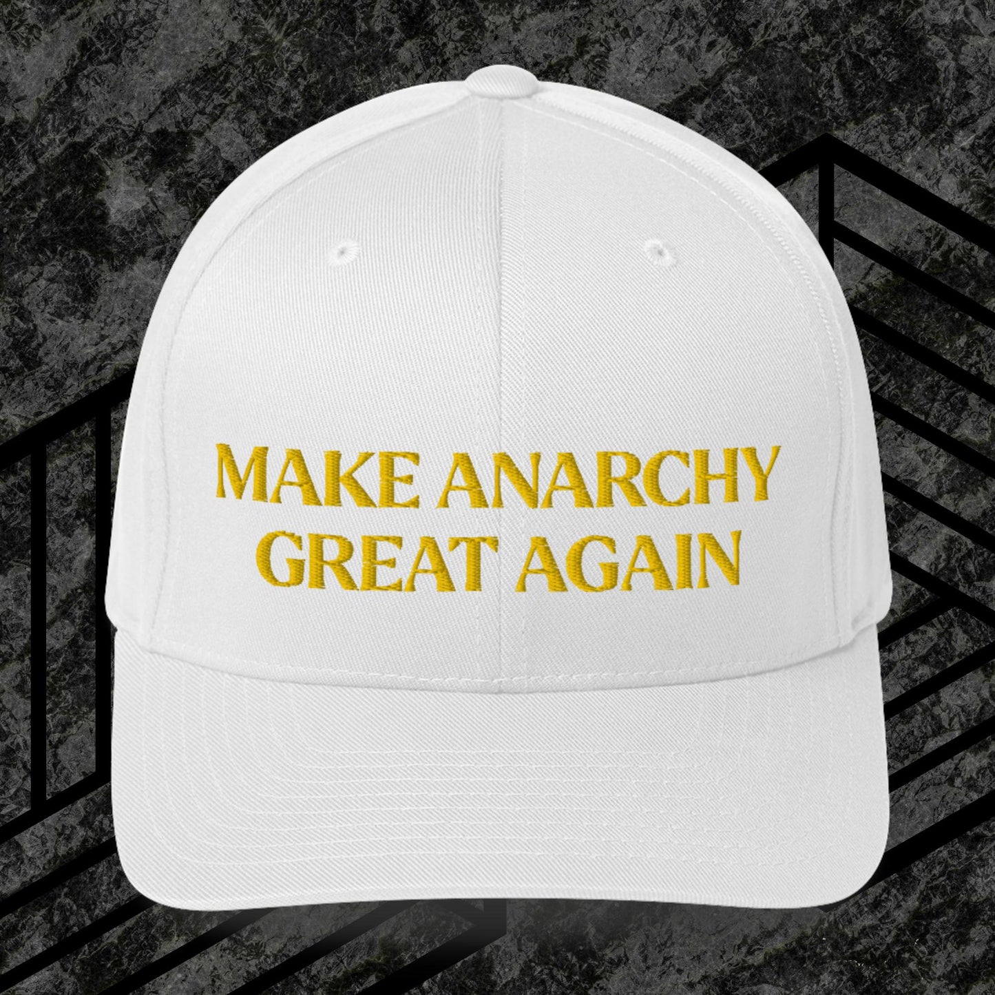 Anarchy Wear "MAGA" Gold Structured Twill Cap