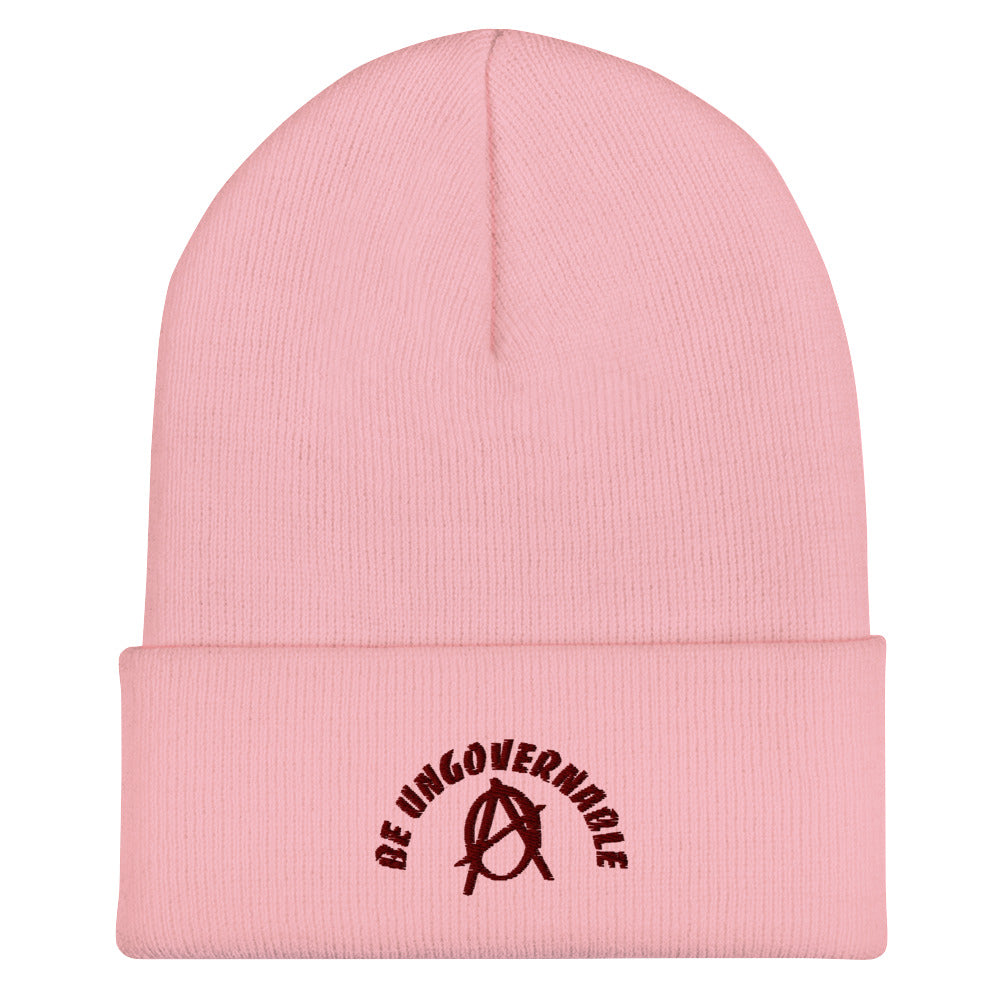 Anarchy Wear "Be Ungovernable" Red Cuffed Beanie