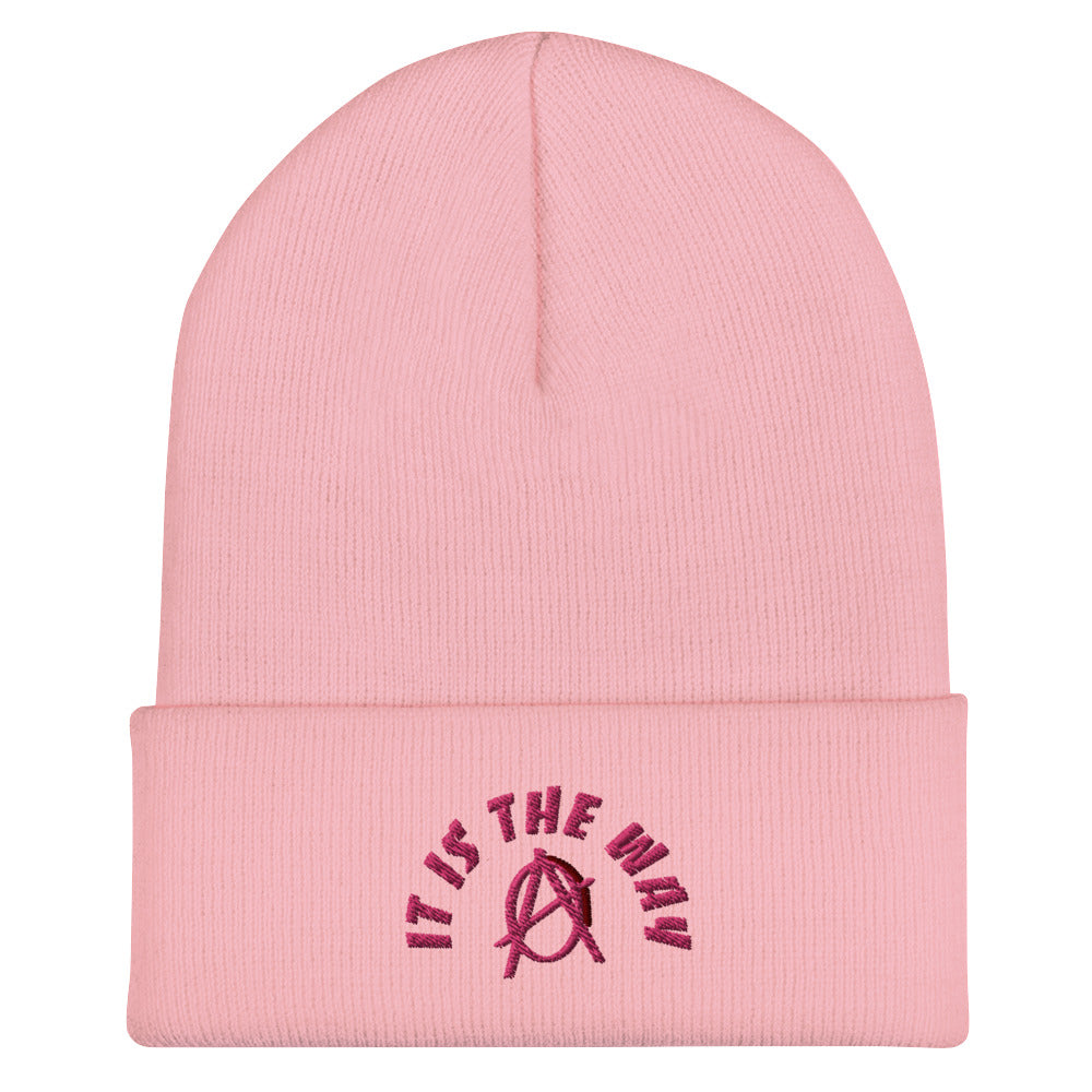 Anarchy Wear "It Is The Way" Pink Cuffed Beanie