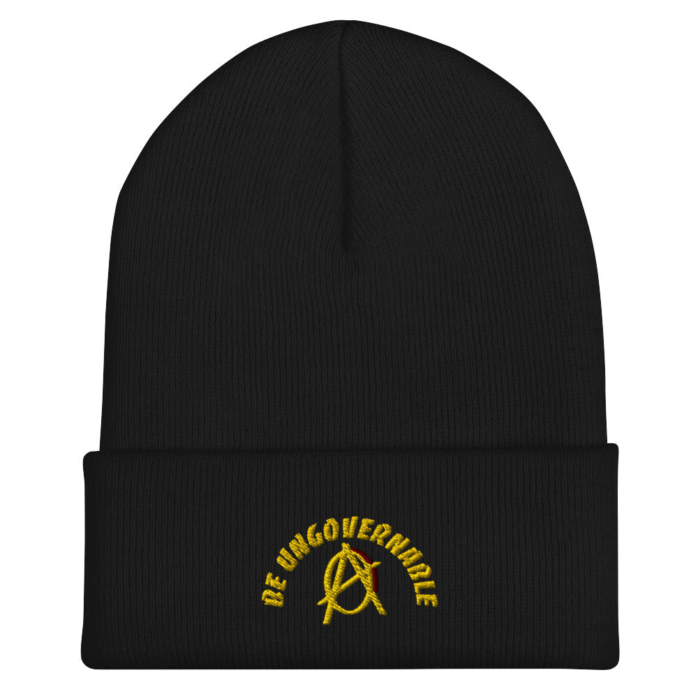 Anarchy Wear "Be Ungovernable" Gold Cuffed Beanie