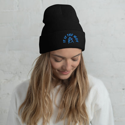 Anarchy Wear "It Is The Way" Blue Cuffed Beanie