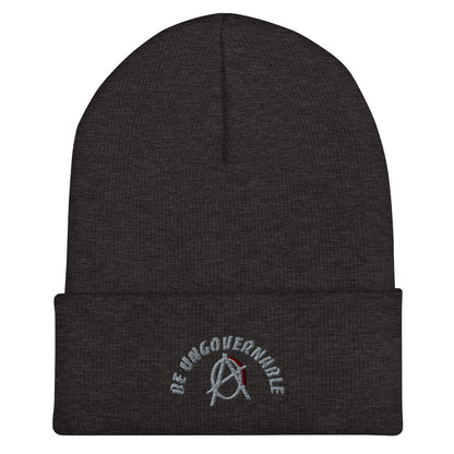 Anarchy Wear "Be Ungovernable" Agora Grey Cuffed Beanie