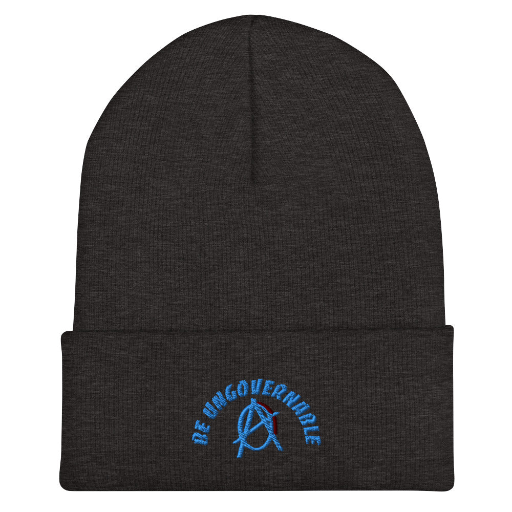 Anarchy Wear "Be Ungovernable" Blue Cuffed Beanie